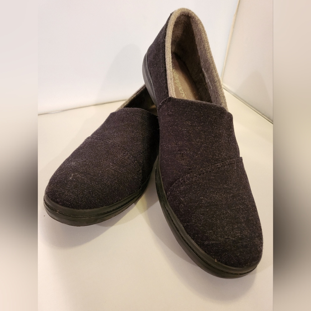 Grasshoppers Siesta Black Textured Slip-On Loafers